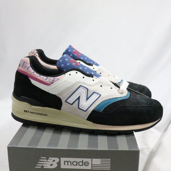 NEW BALANCE 997 Black Beige 'Patchwork' Sneakers Sz 10 Men New In Box - Picture 5 of 13